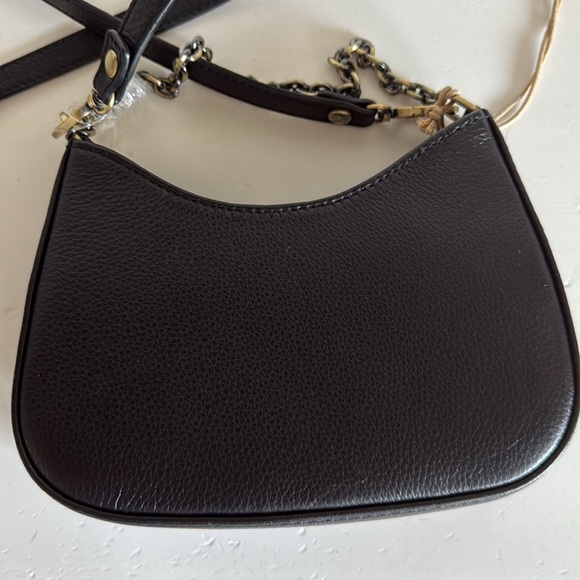 NWT ✨ Hobo Rosa Crossbody Pebbled Black Leather Gold Chain Strap - Picture 7 of 14